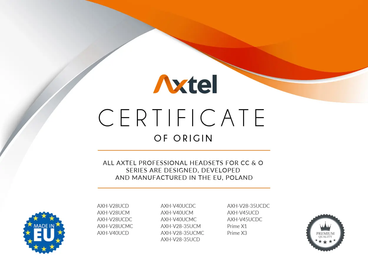 Axtel Certificate Of Origin Made In Eu 1